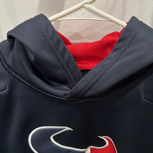 Houston Texans Youth Boys Age 8-9 Deep Steel Blue & Battle Red Hoodie w/Logo - Picture 5 of 7